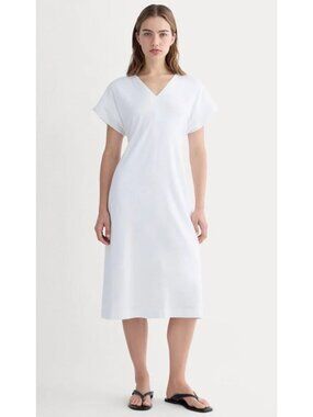 Everlane The Tie-Back Dress in Stretch Linen Women's Size 00 in White NWT!